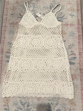 aerie crochet cover up dress Aerie Crochet Coverup Mini Dress